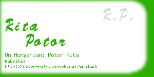 rita potor business card